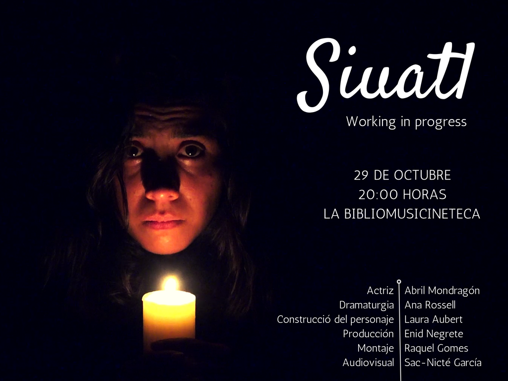 Cartel de Siuatl (Mujer, en lengua náutl)