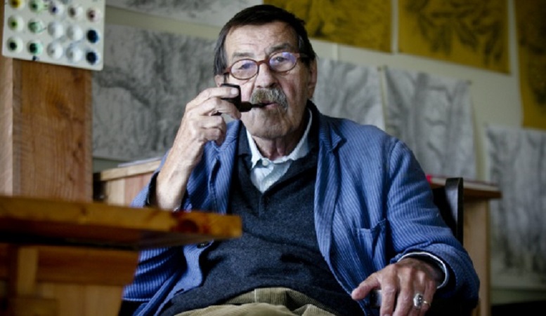 Günter Grass, zu Hause in Dänemark, auf der Insel Mön