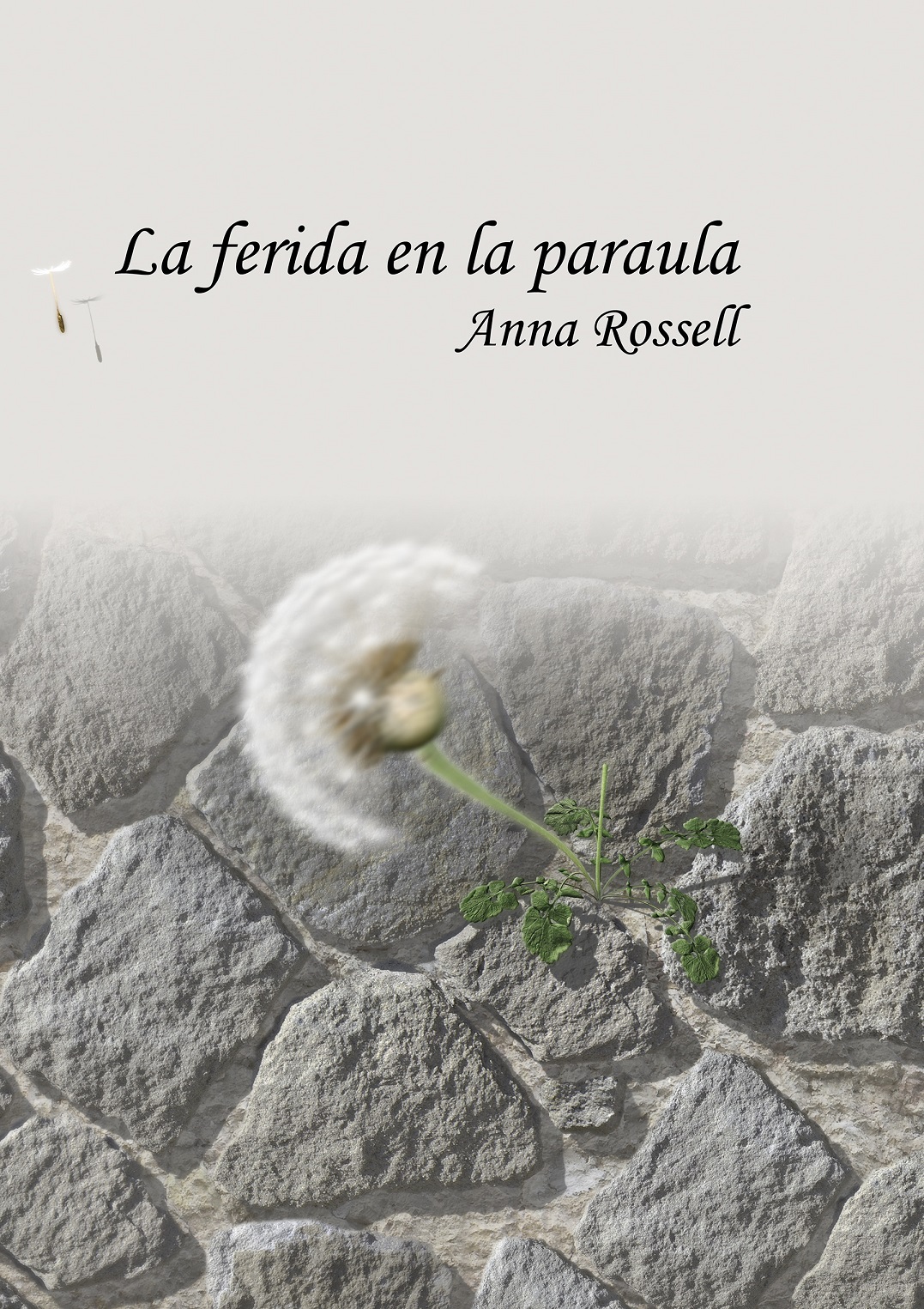 Cubierta del poemario de Anna Rossell «La ferida en la paraula», también disponible en e-pub