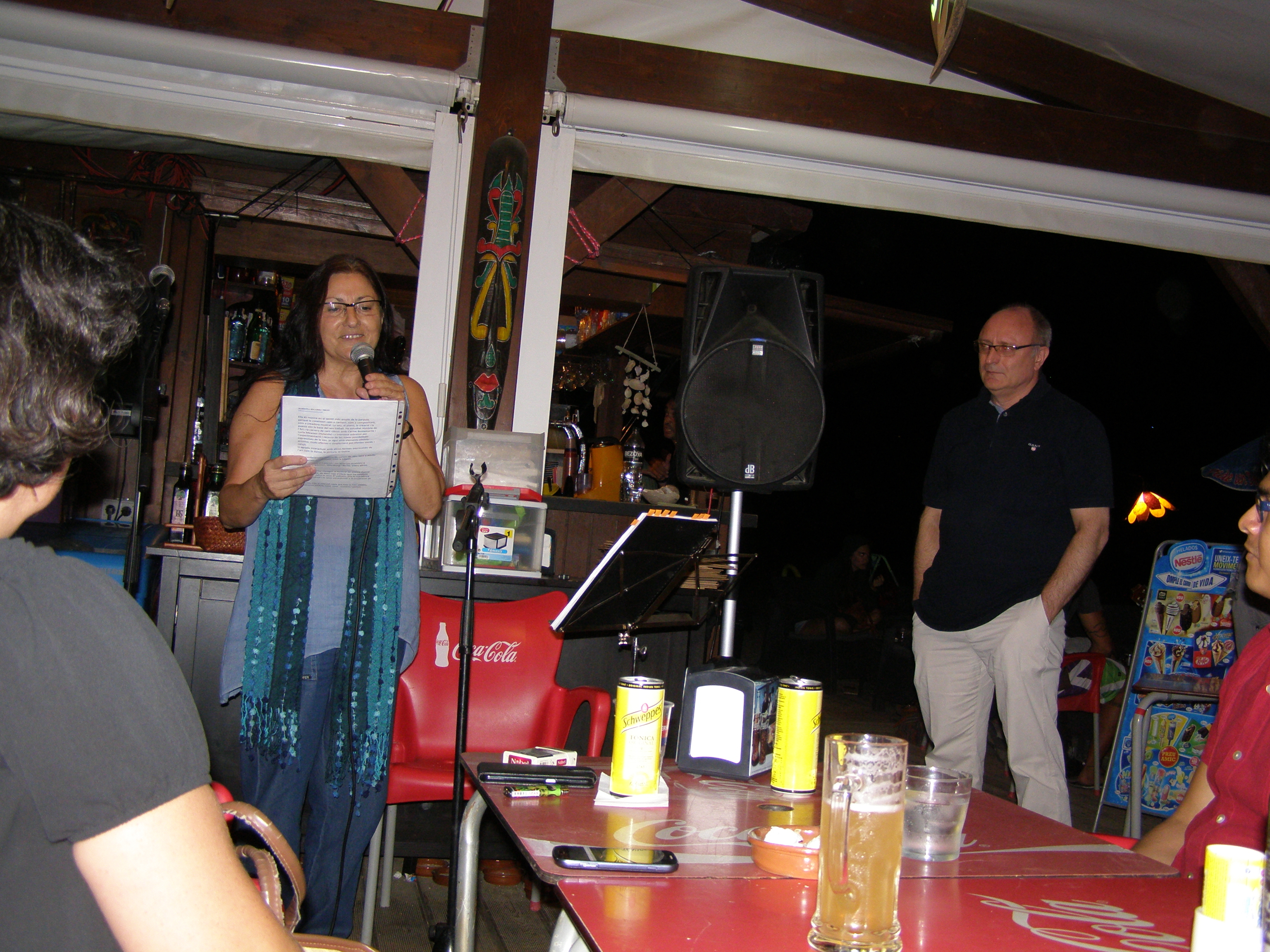 Los poetas Anna Rossell y Salvador Riera