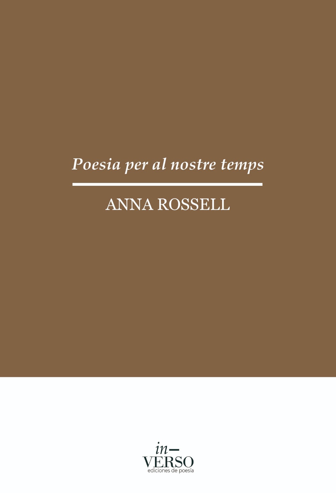 Llibre de poemes d'Anna Rossell, publicat el 2025