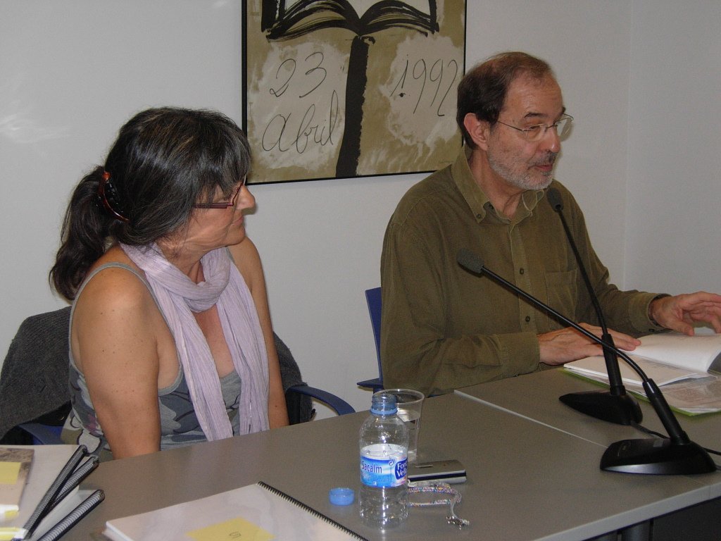 Anna Rossell con Josep Anton Soldevila, Tertulia El Laberinto de Ariadna (Ateneo Barcelonés, 2010)