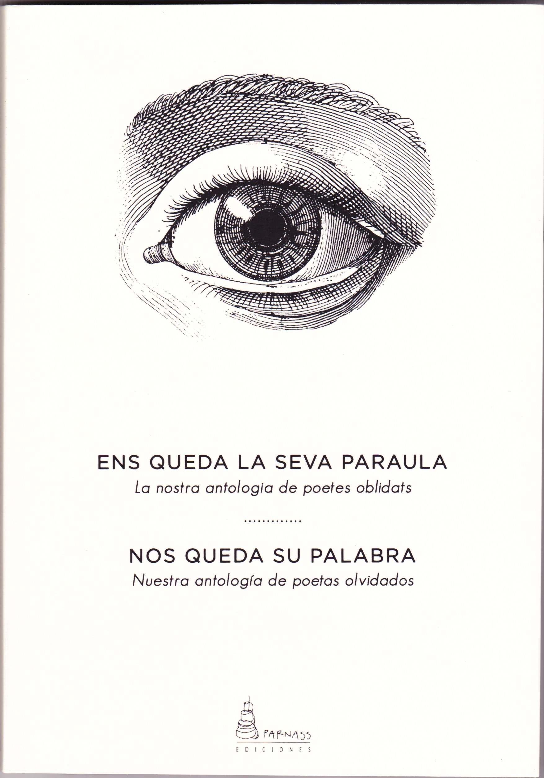 Portada de l'antologia / Portada de la antología "Ens queda la seva paraula / Nos queda su palabra"