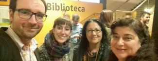 Anna Rossell (segunda por la derecha) con otros miembros del jurado del Festival Mutis de Teatro, Barcelona 2017