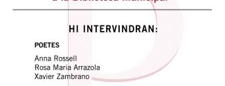 Cartell del recital poètic 23-03-2018